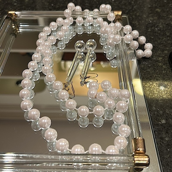 Disco Acrylic Clear Drop Earrings - Picture 10 of 10